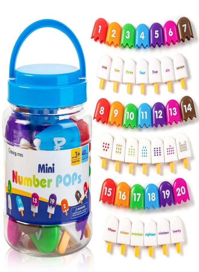 Odoorgames Numbers 1-20 Popsicles - Fun Number Toys for Kids Ages 3-5, Learning Numbers & Words for Toddlers, Preschool Number Recognition Games - Image 1
